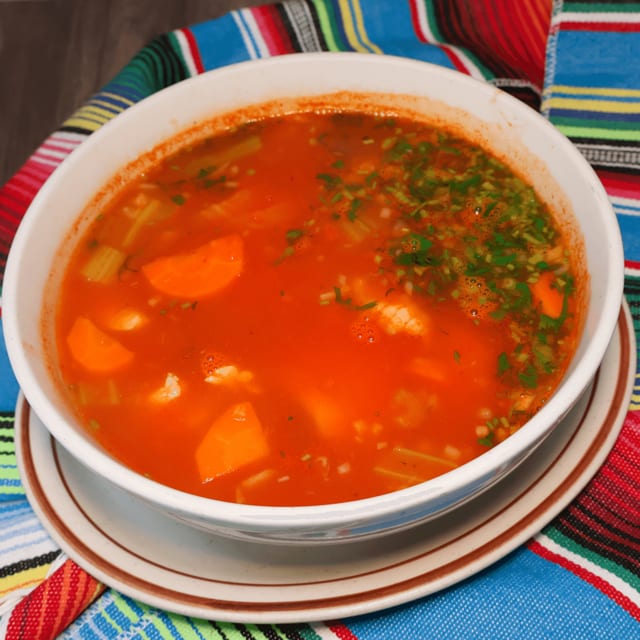 Shrimp, Fish and Octopus Soup.