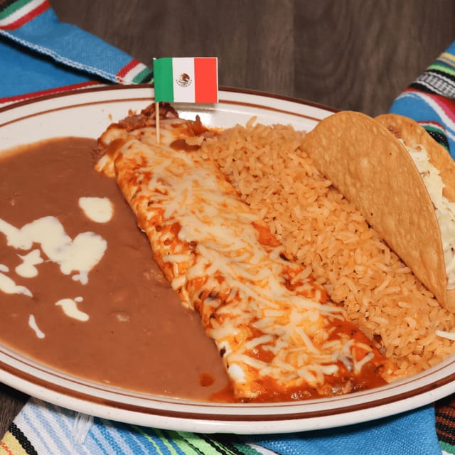 15. Burrito, Taco, Rice & Beans.