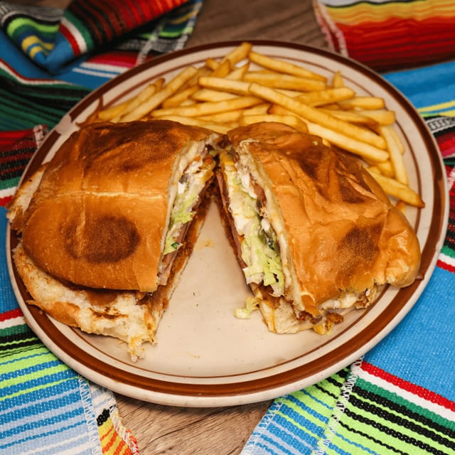 Cubana Torta | Mexican Sausage, Ham & Eggs.
