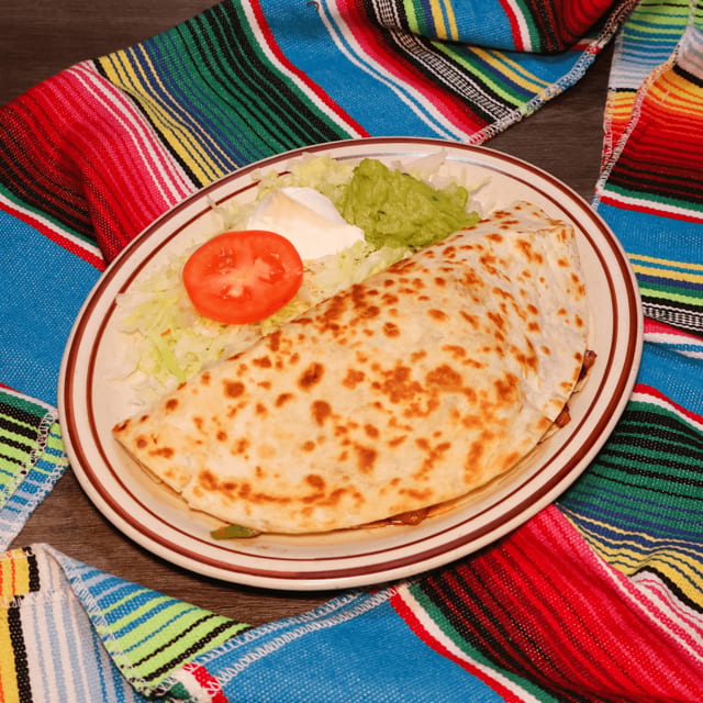 4. Vegetable Quesadilla & Salad.
