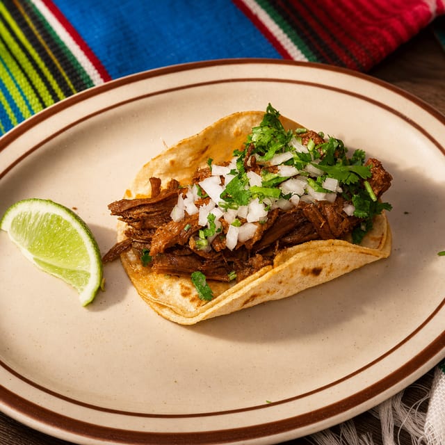 Barbacoa Taco | Soft Shredded Beef.