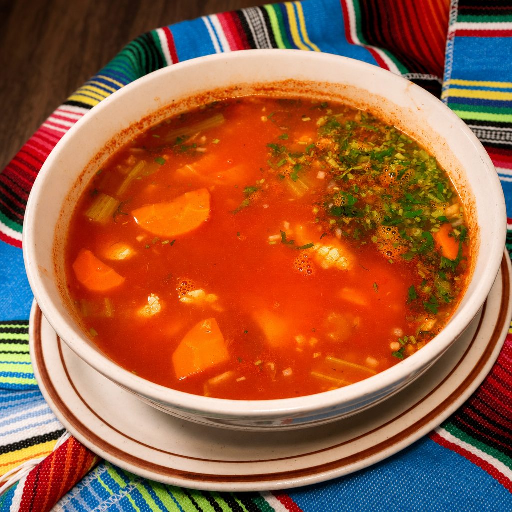 Shrimp, Fish and Octopus Soup.