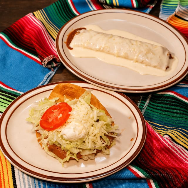 3. Bean Burrito with Cheese Sauce & Chalupa.