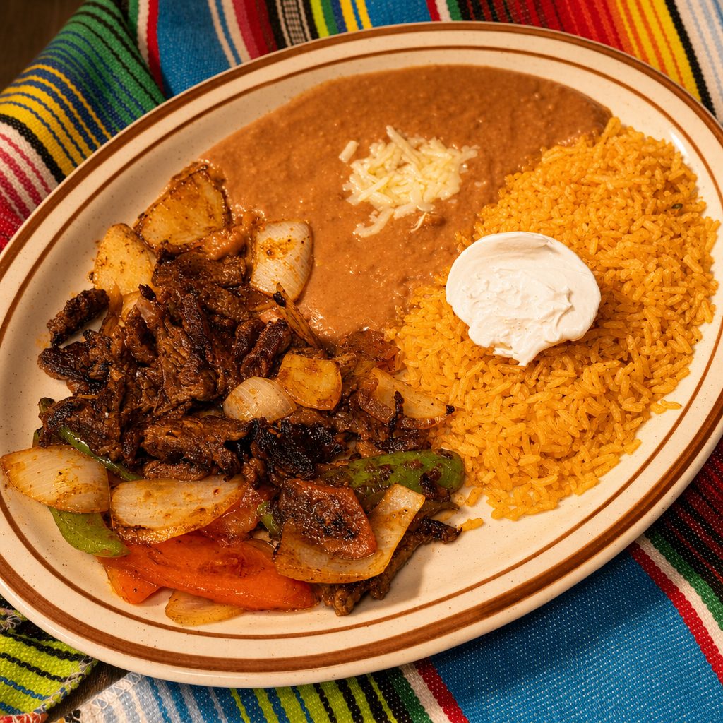 Lunch Steak Fajitas.