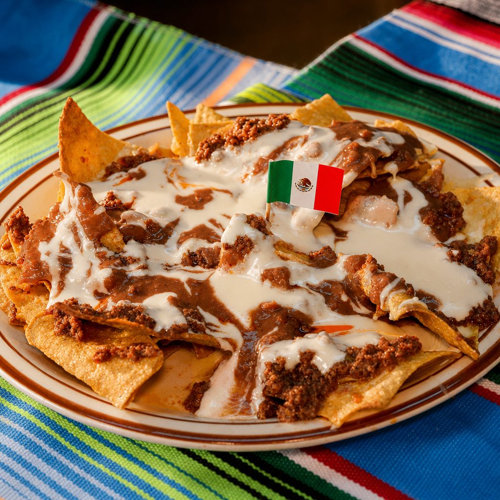 Beef & Bean Nachos.