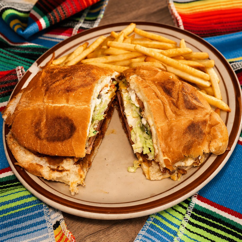 Cubana Torta | Mexican Sausage, Ham & Eggs.