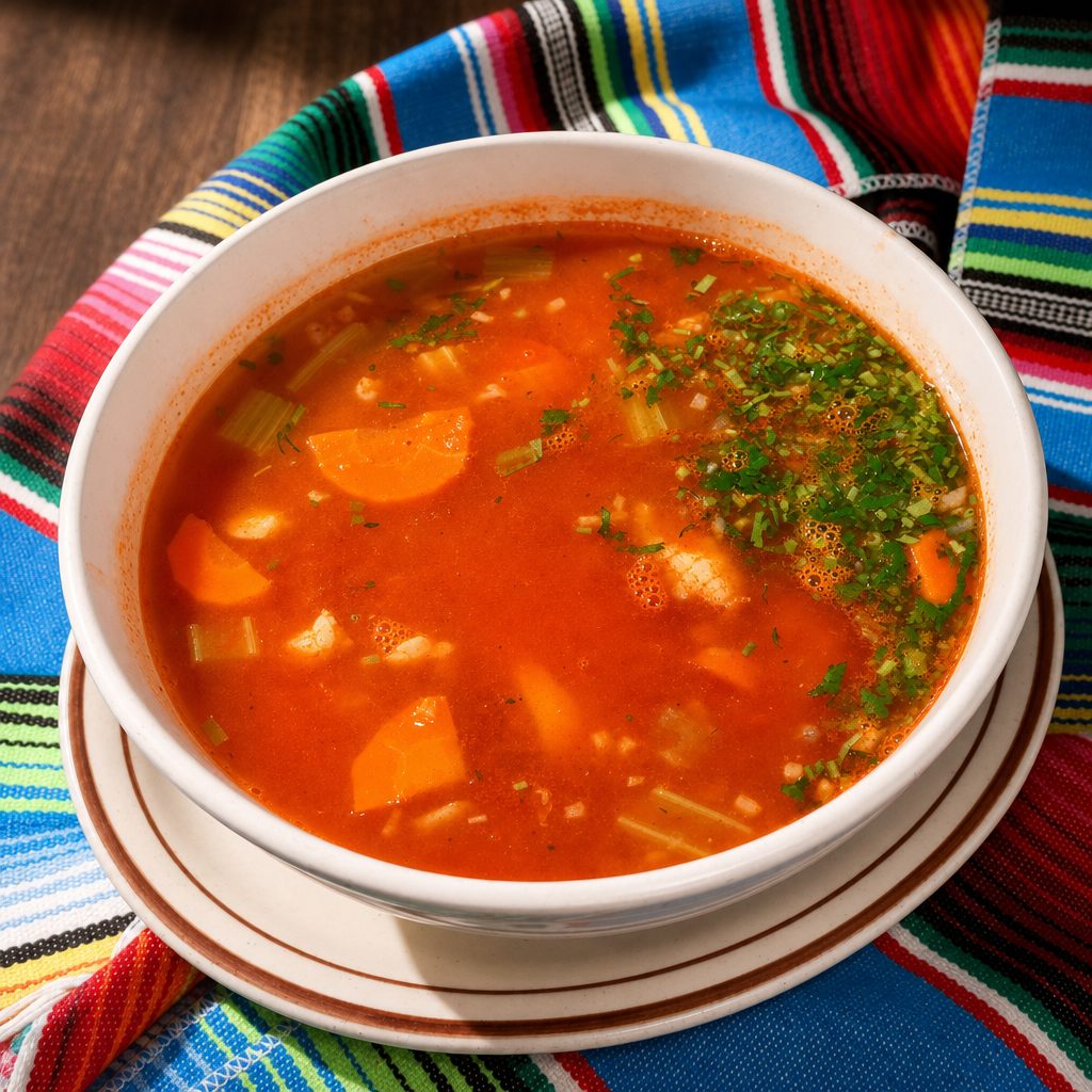 Shrimp, Fish and Octopus Soup.