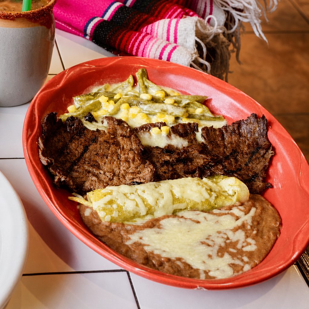 Steak a la Tampiquena.