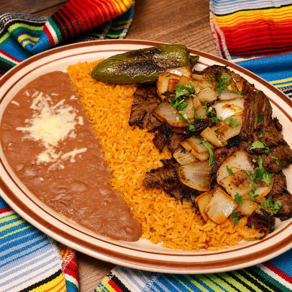 Carne Enchebollada | Skirt Steak with Onions.