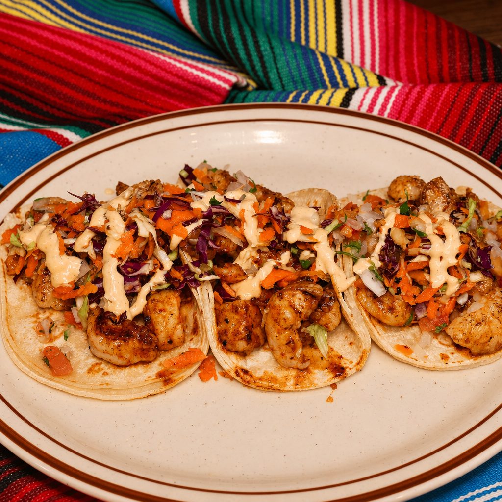 Grilled Shrimp Tacos.