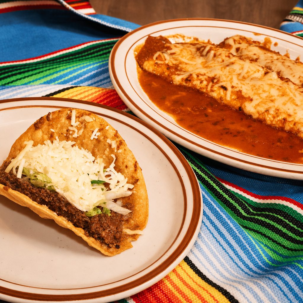 11. Beef Burrito, Taco & Enchilada.