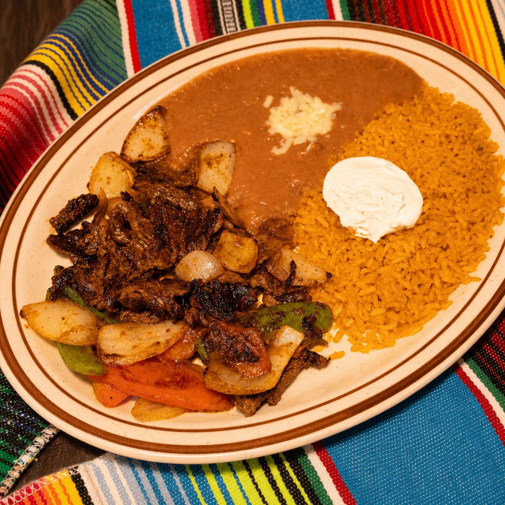 Lunch Steak Fajitas.