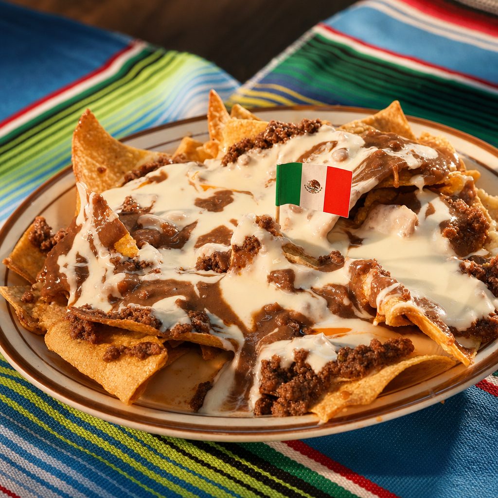 Beef & Bean Nachos.